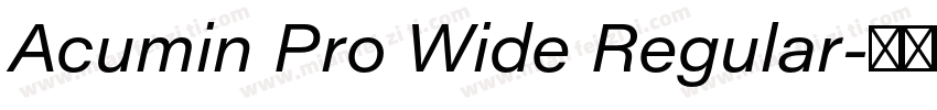 Acumin Pro Wide Regular字体转换